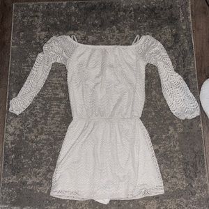 Lulu Pulitzer white long sleeve dress with built in shorts, size small